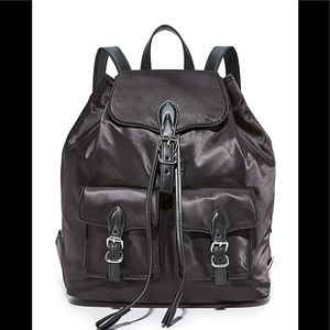 Rebecca Minkoff glossy nylon backpack, new